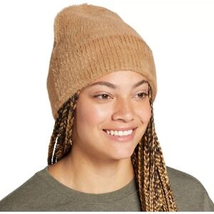 Alpine Design‎ Women's Fuzzy Rib Beanie, Light Brown OS
